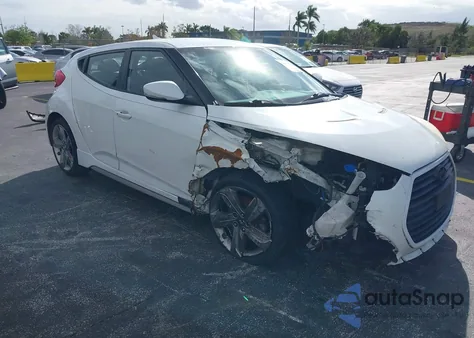 2013 Hyundai Veloster Turbo W/Blue из США, поврежденный, VIN KMHTC6AE0DU140304